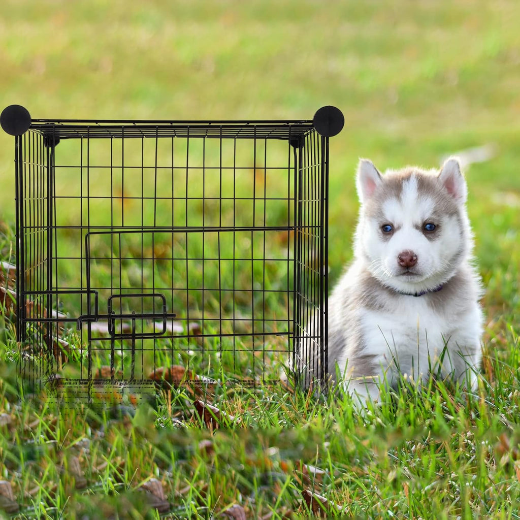 Black Foldable Metal Pet Exercise Playpen I3527