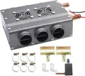 Compact 12V Dual Sides 6 Vents Heater with Speed Switch, Pack of 2 O1141