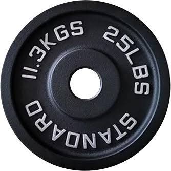 25 lbs Cast Iron Olympic Weight Plate L420