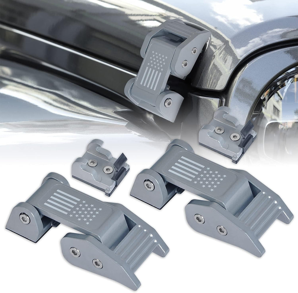 Red Aluminum Hood Latches Catch Kit for Jeep Wrangler JK JL Gladiator JT V23576
