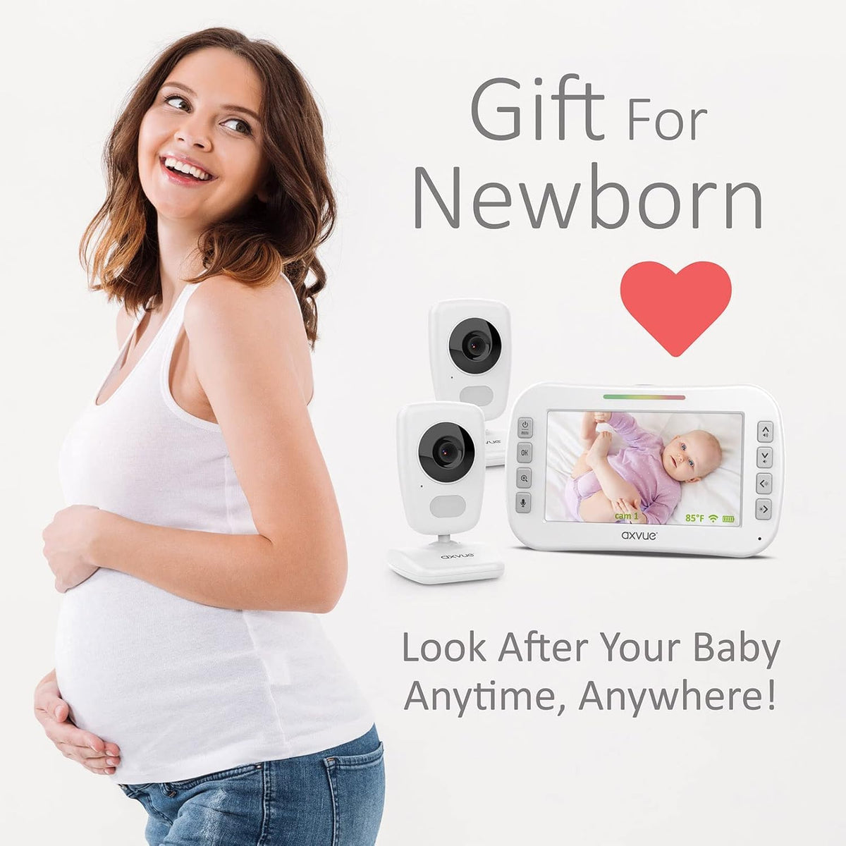 Video Baby Monitor with 5 High Resolution Screen and 2 HR Cam S2841