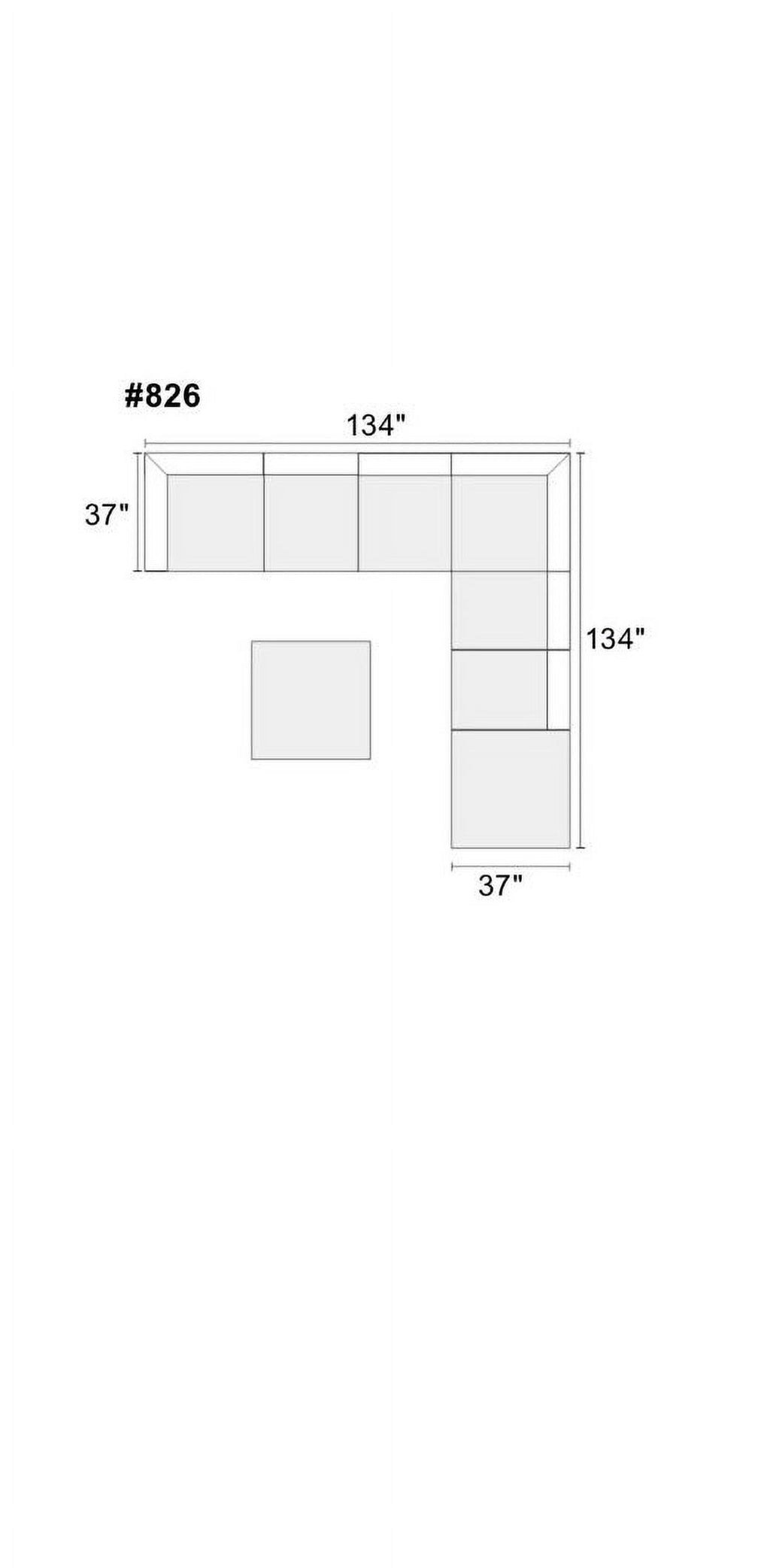Grey Chenille Modular Sectional 8pc Set Q9640