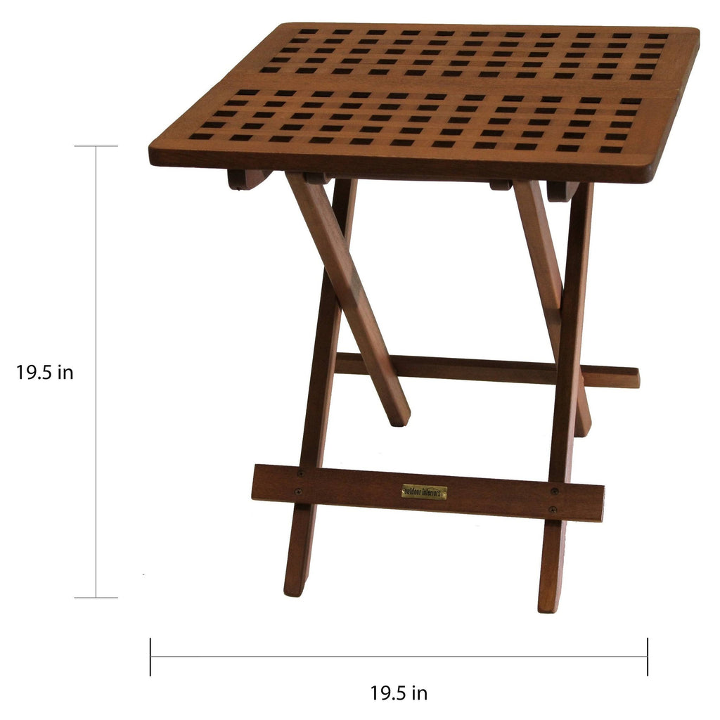 Brown Eucalyptus Folding Side Table P860