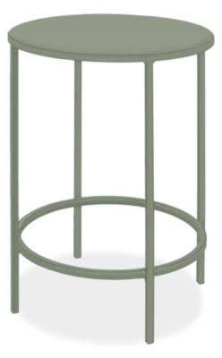 Slim Round End Table 15 Diameter 20H Sage Green Grey H9286