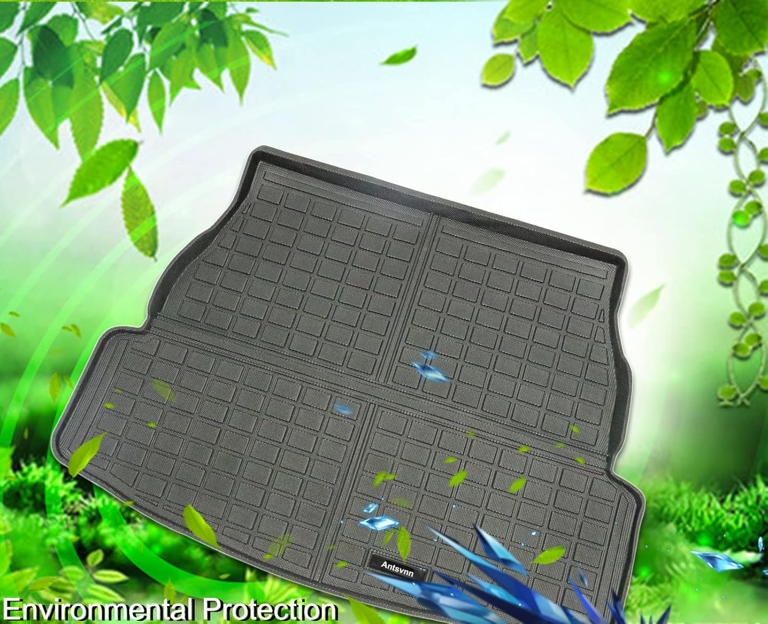 Black Rear Trunk Mats for Toyota RAV4 O6123