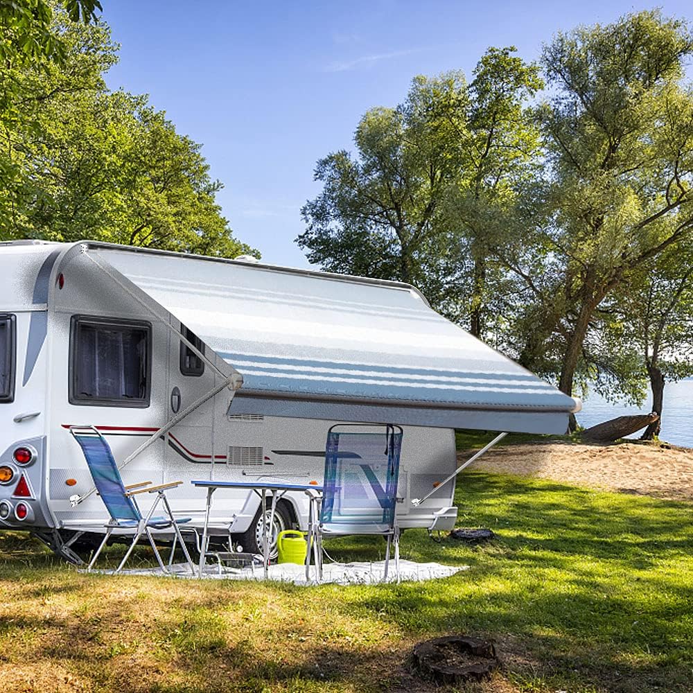 Black Strip 18 Feet Vinyl RV Awning Replacement D475