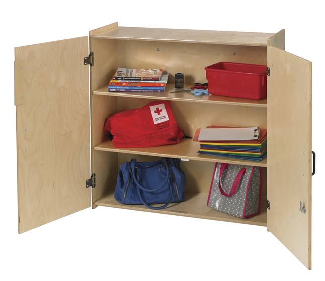 Locking Wall-Storage Cabinet, 3 Shelves I414
