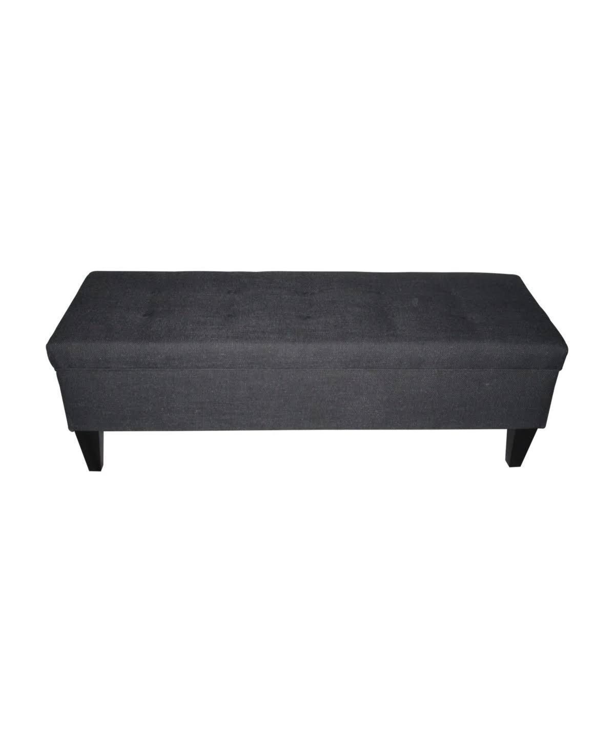 Charcoal Tufted Storage Bench X12916