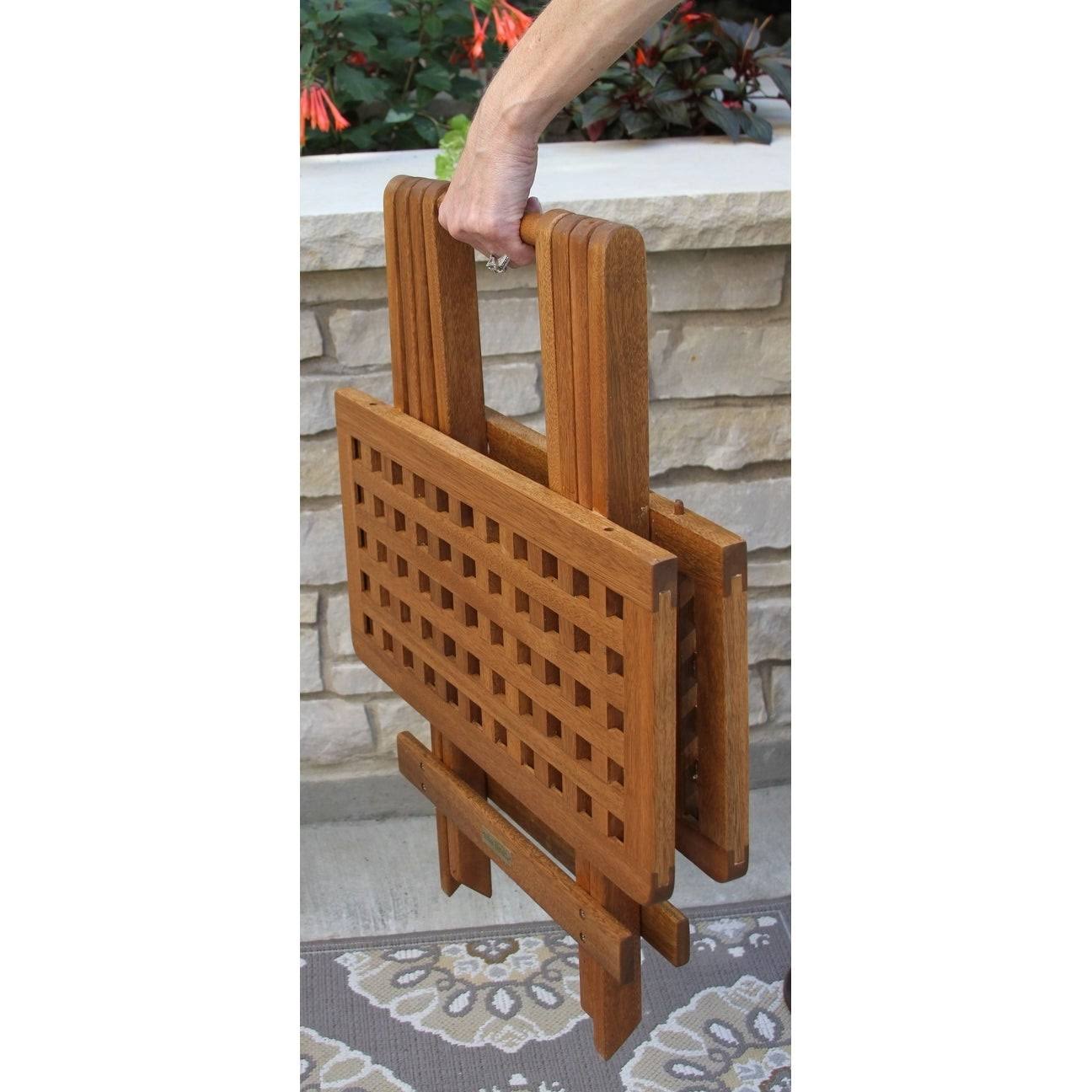 Brown Eucalyptus Folding Side Table P860