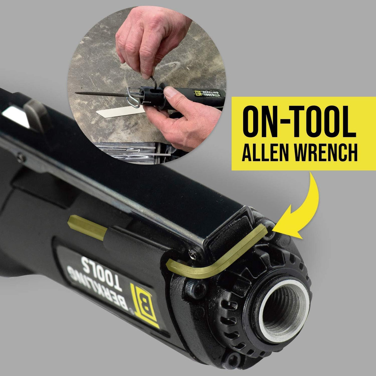 Compact Low Vibration Air Saw with 8 pcs Blade Kit Pneumatic Reciprocating Body Saw G518010