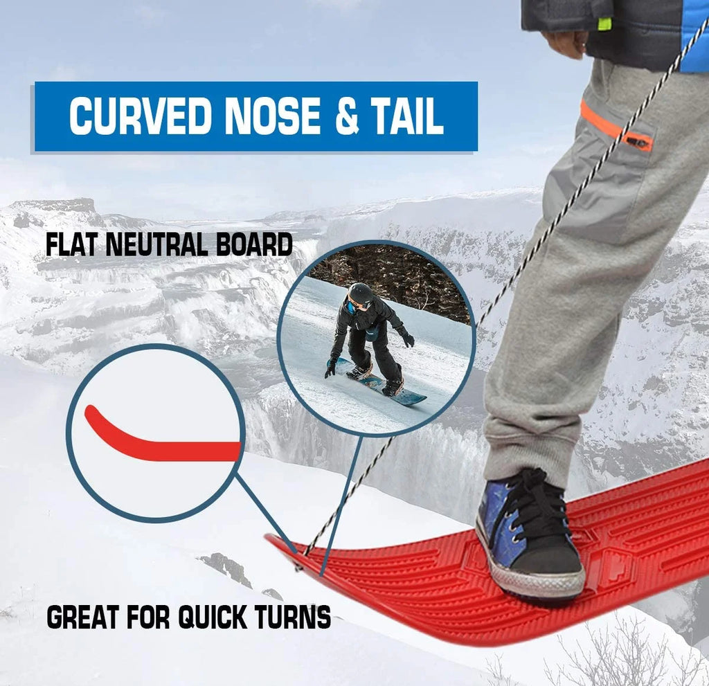Snowboogie Snowboard 105 Single Rider Snow Board with Tow Leash D7532