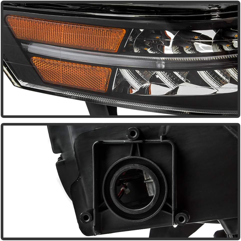 LED Signal DRL Tube Projector Headlights Headlamps Driver & Passenger Side C167881