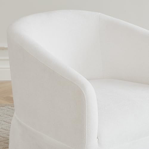 Sand 22-inch Wide Seat Swivel Barrel Armchair Y1686
