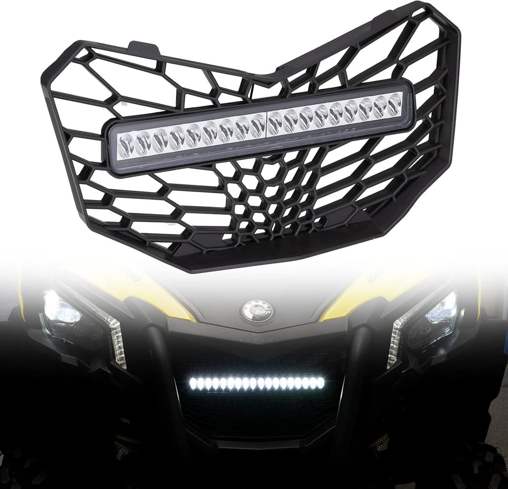 Front Mesh Grill with LED Light Bar for Maverick Trail E50017