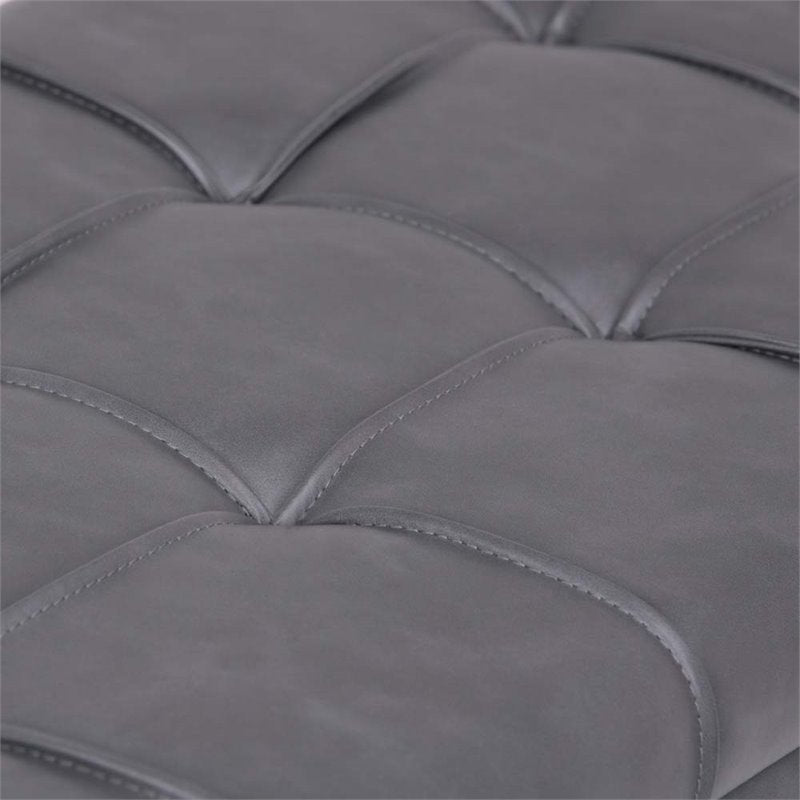 Stone Grey Faux Leather 3 Pc Storage Ottoman J585826