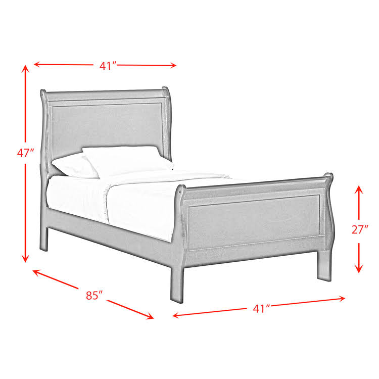 Twin Panel 3PC Bedroom Set in Cherry P703030