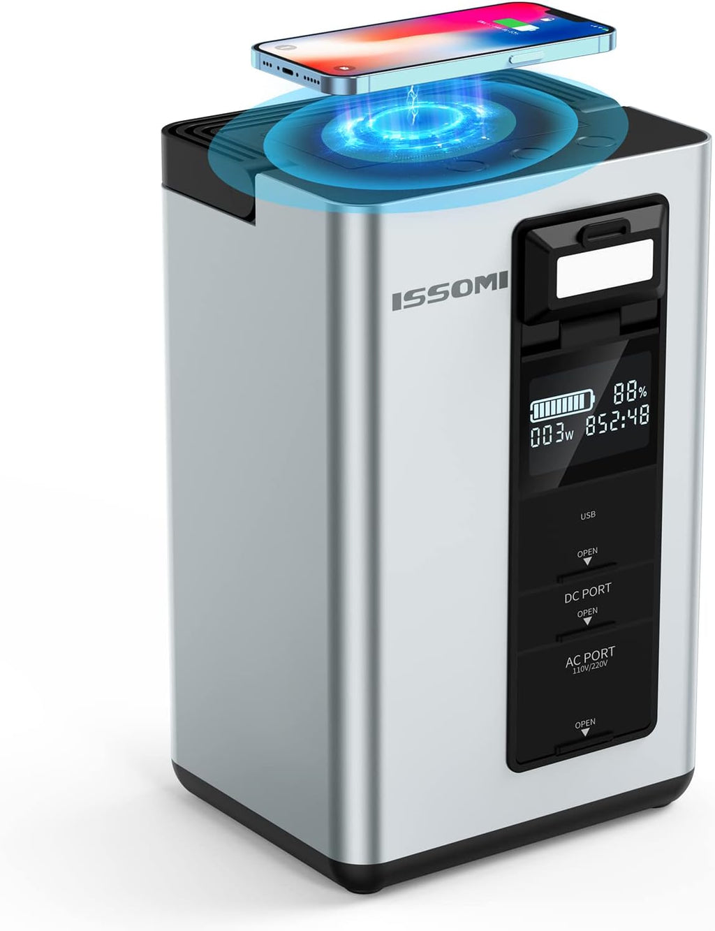 Portable Power Station 296Wh 80000mAh Lithium Battery 300W AC Solar Generator F218