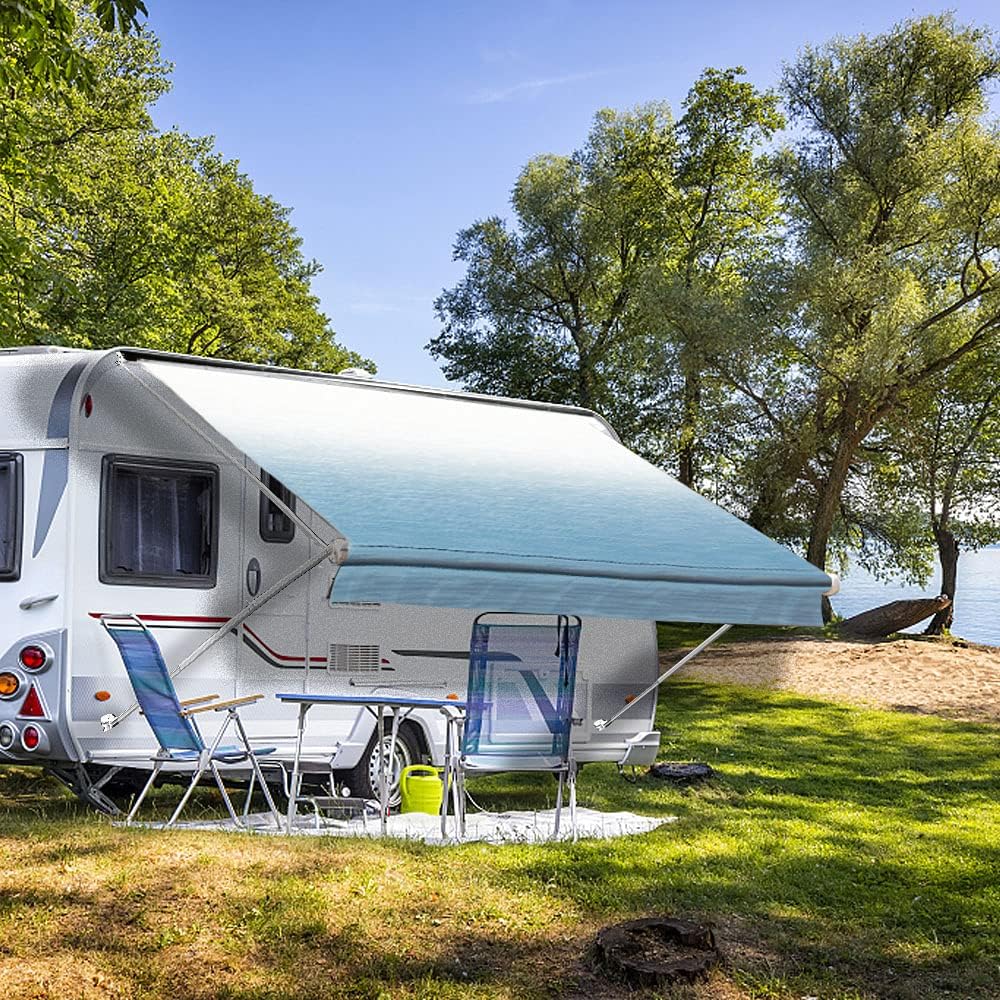 Black Strip 18 Feet Vinyl RV Awning Replacement D475