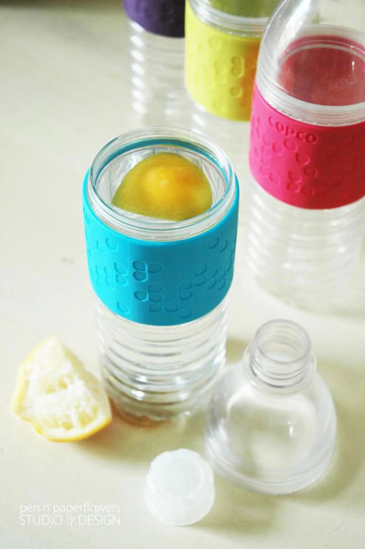 Blue 16.9 Oz Reusable Plastic Water Bottle Pack Of 2 N8313