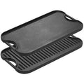 20 inch x 10.5 inch Cast Iron Reversible Grill/Griddle with Handles Y950205