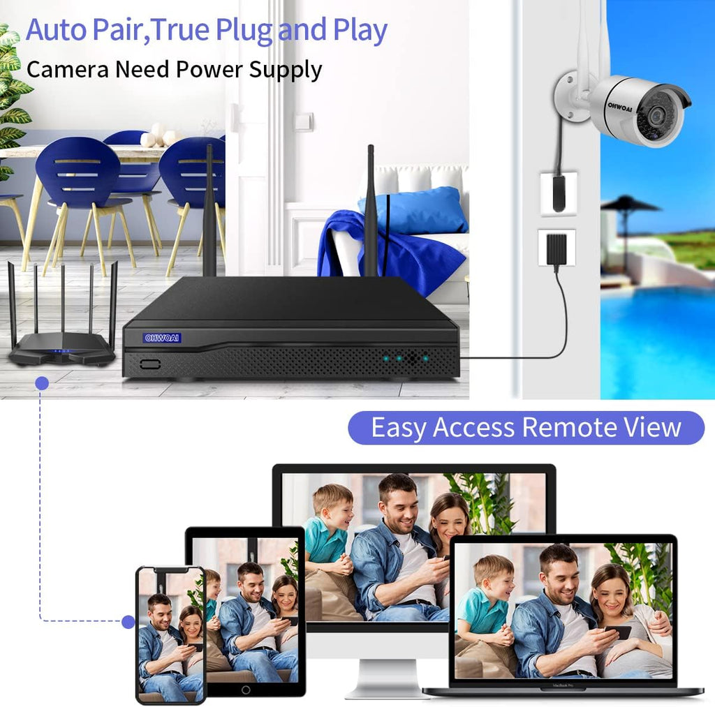 8 Channel 1080P NVR Wireless Security Camera System with 4TB Hard Drive I96230