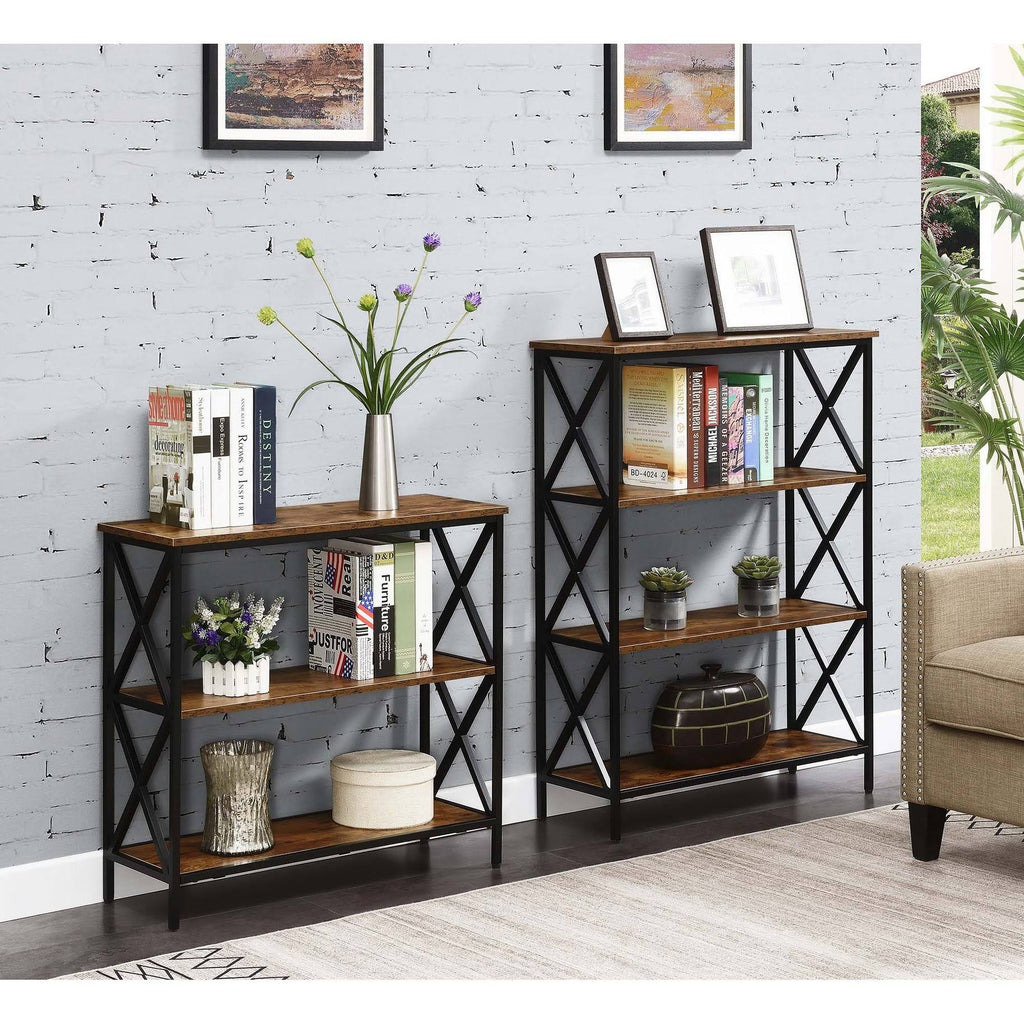 Metal and Wood 4-Shelf Bookcase O4863