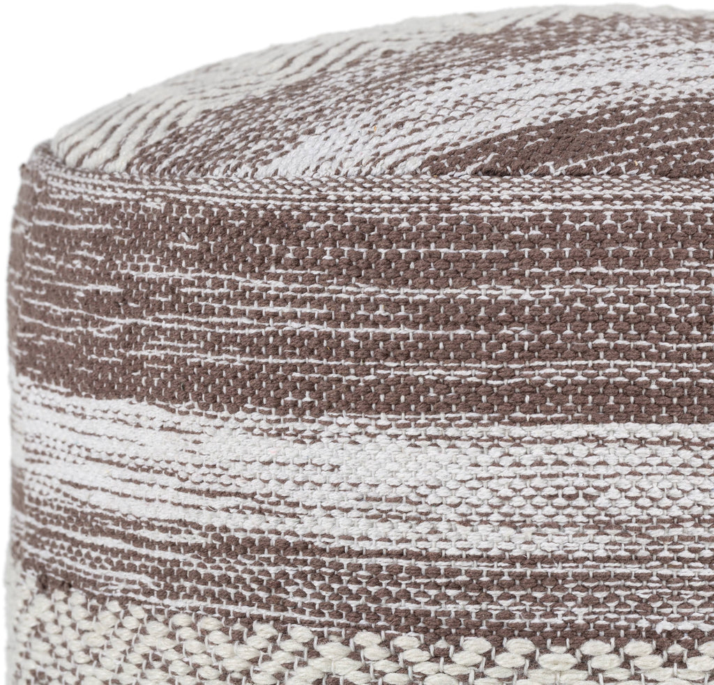 Beige Cotton Pouf C92291