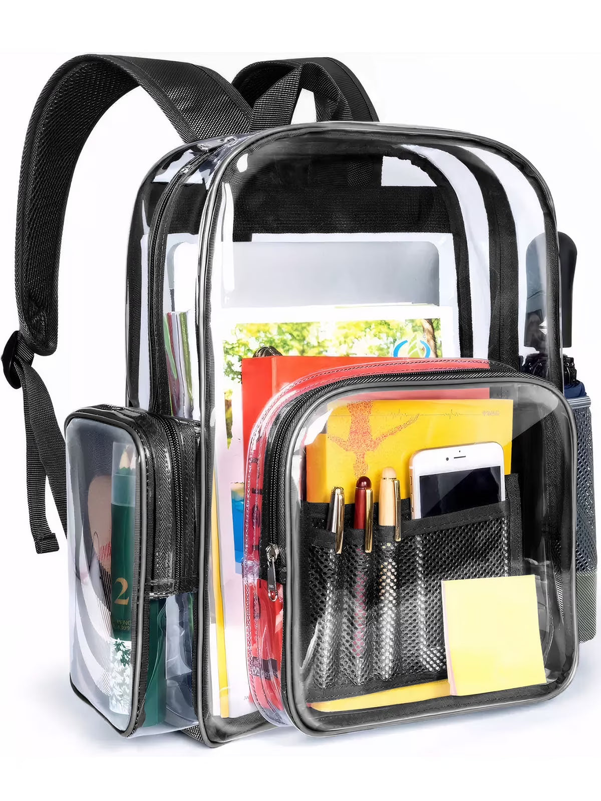 Clear Backpack with Reinforced Strap D8482