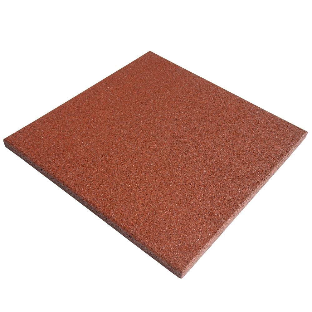1-Inch Interlocking Flooring Tiles 18 Pack Terra Cota J65720
