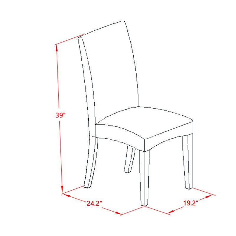 Black Linen Fabric Parson Chair, Set of 2 S97273