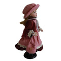 Pink Dress Porcelain Doll with Display Stand O1033