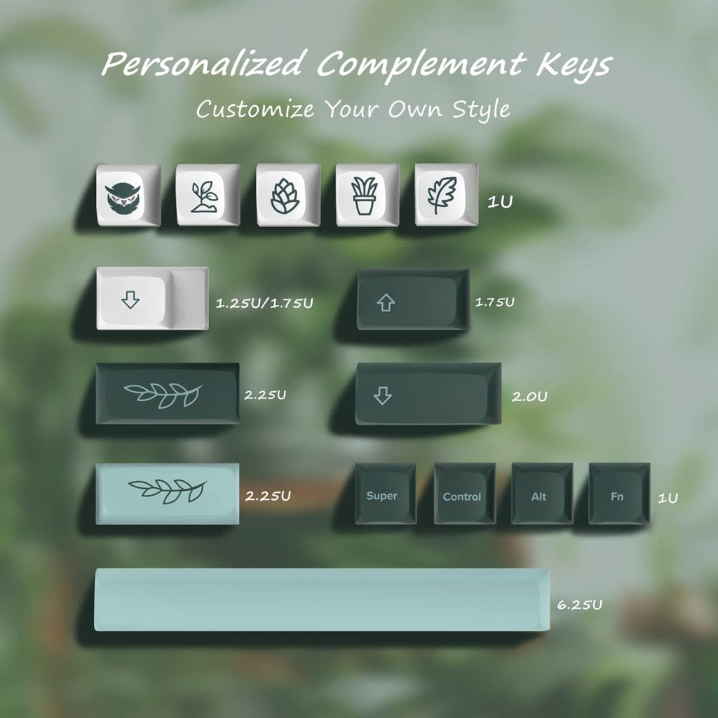 147 Keys PBT Botanical Keycaps for Mechanical Keyboard S17792