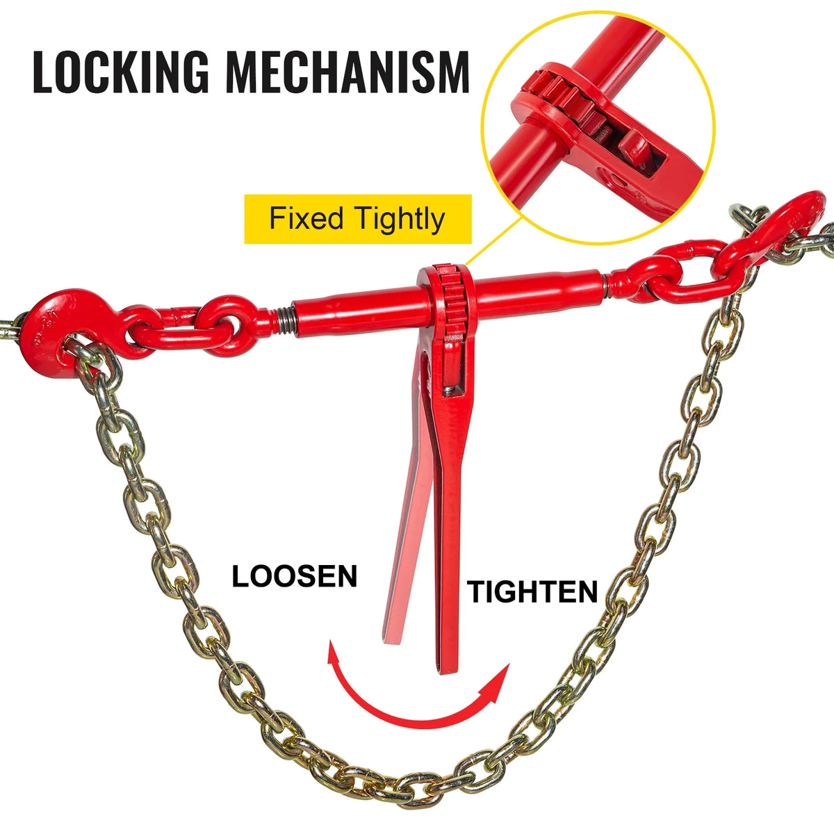 Chain Binder Ratchet Load Binder 3/8in-1/2in, 2pack B220510
