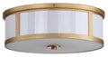 Antique Gold 2-Light Drum Flush Mount U10362