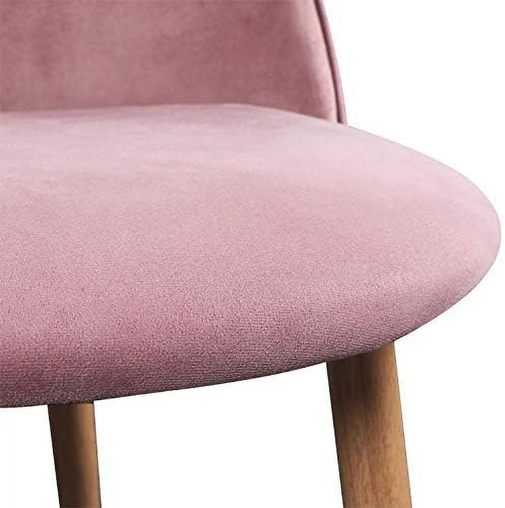 Pink Velvet Accent Chairs Set of 2 Z586
