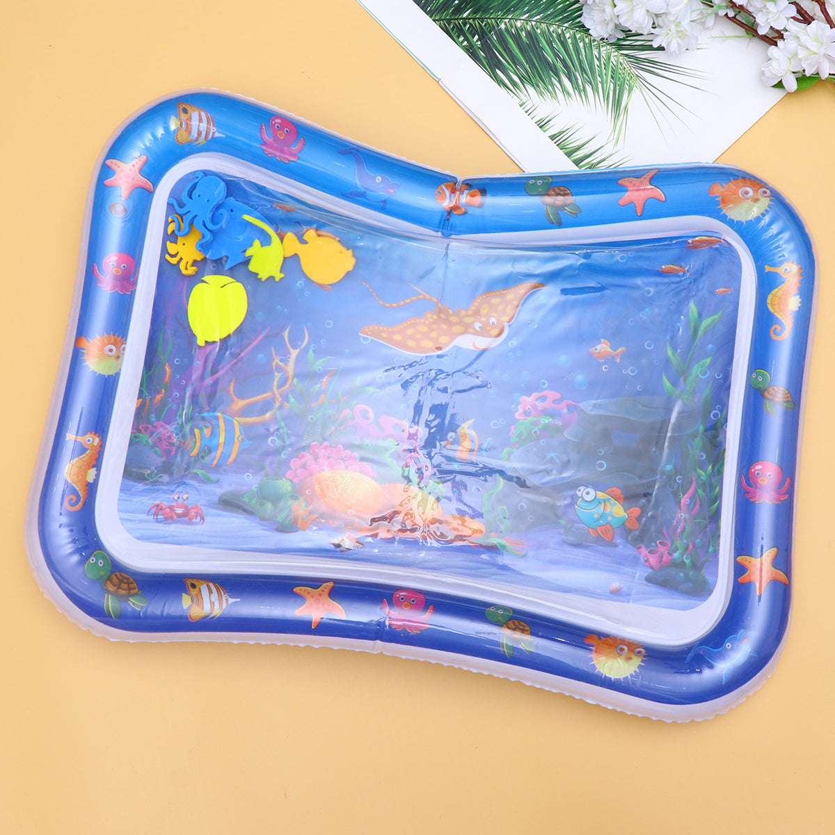 Inflatable Crawling Cushion Water Play Mat (Blue) W475253