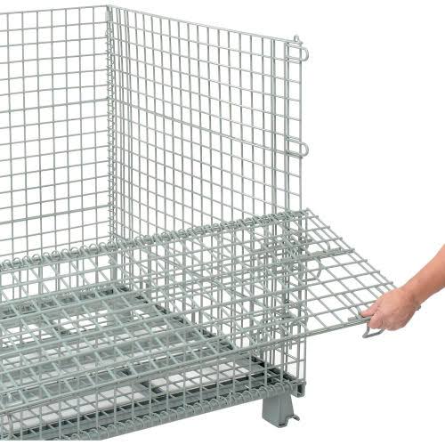 Wire Mesh Folding Container, 3000 lb. Capacity U768551
