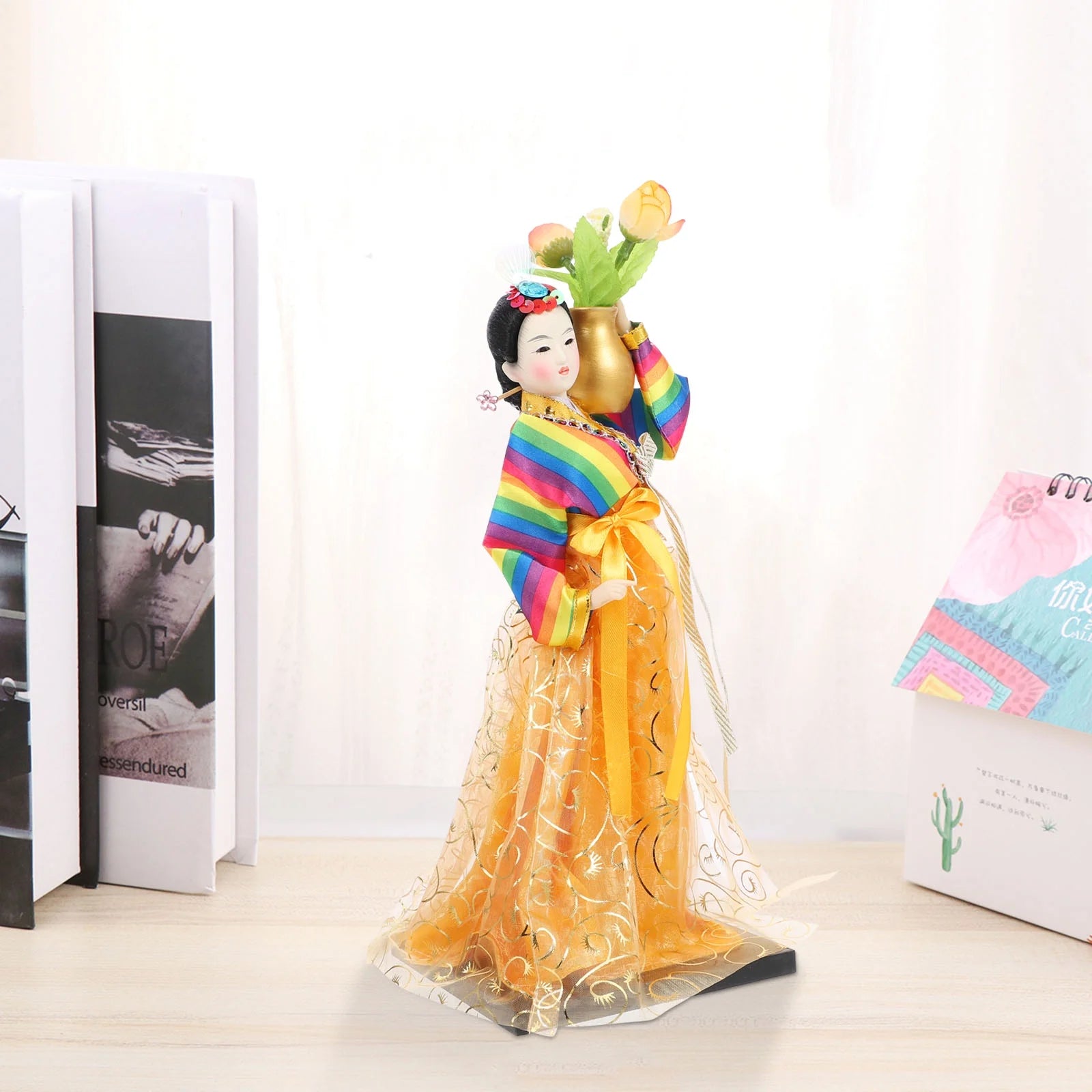 Korean Traditional Hanbok Dolls Oriental Figure H15476