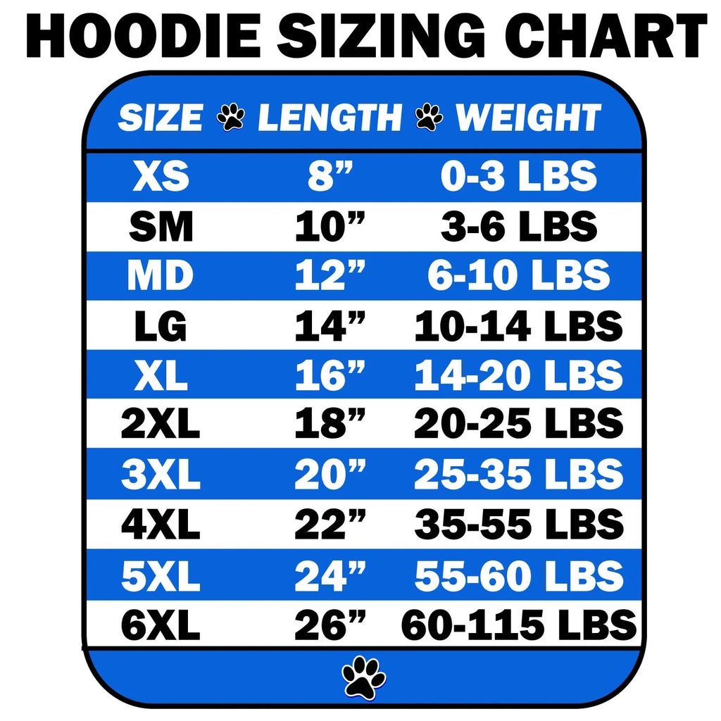 Blue Screen Print Pet Hoodie D20035