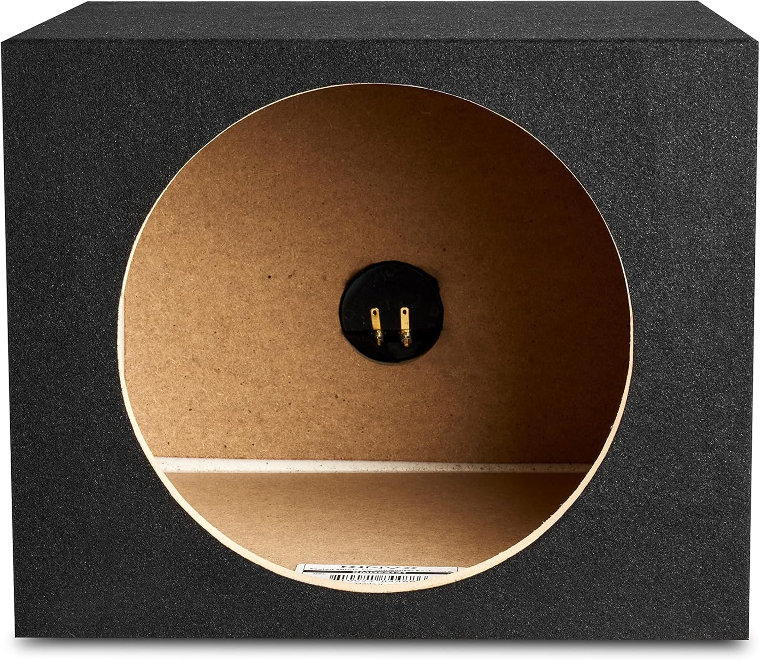Single 12” Sealed MDF Black Carpeted Subwoofer Enclosure V559941