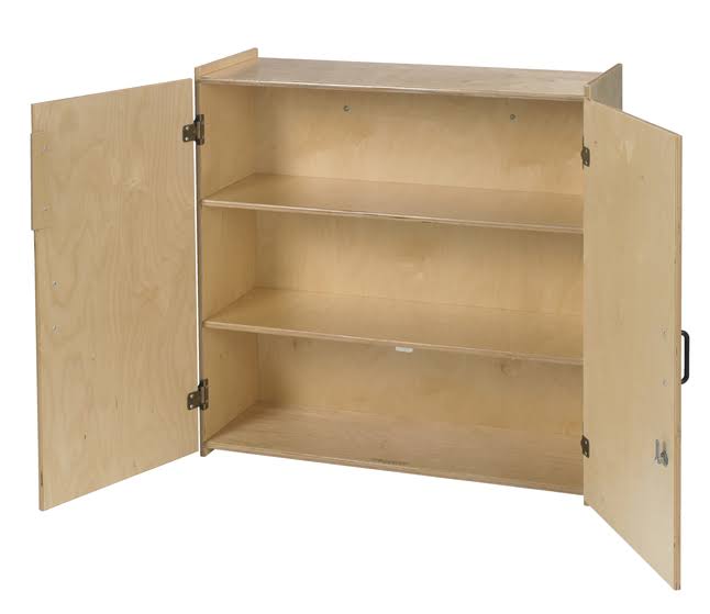 Locking Wall-Storage Cabinet, 3 Shelves I414