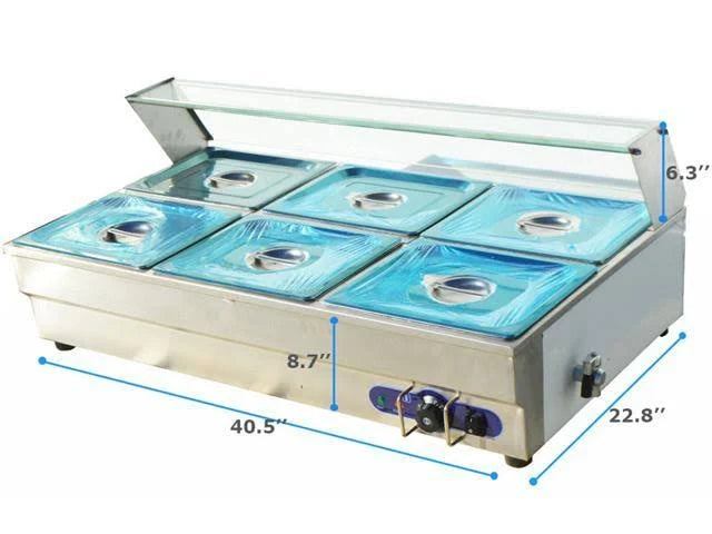 6-Pan Buffet Food Warmer Steam Table V87640