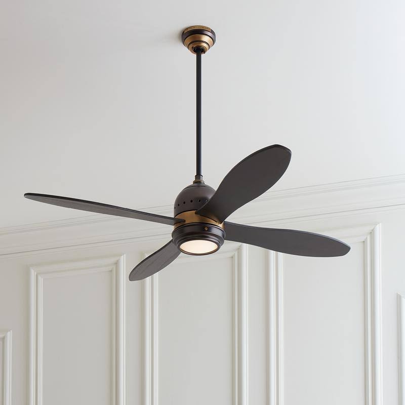 Polished Nickel 56-Inch Ceiling Fan U328