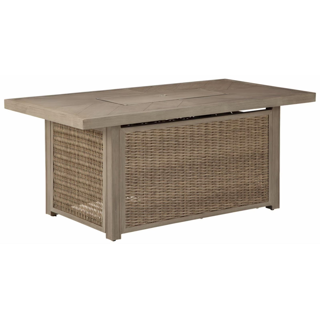 Rectangular Fire Pit Table in Beige X521550