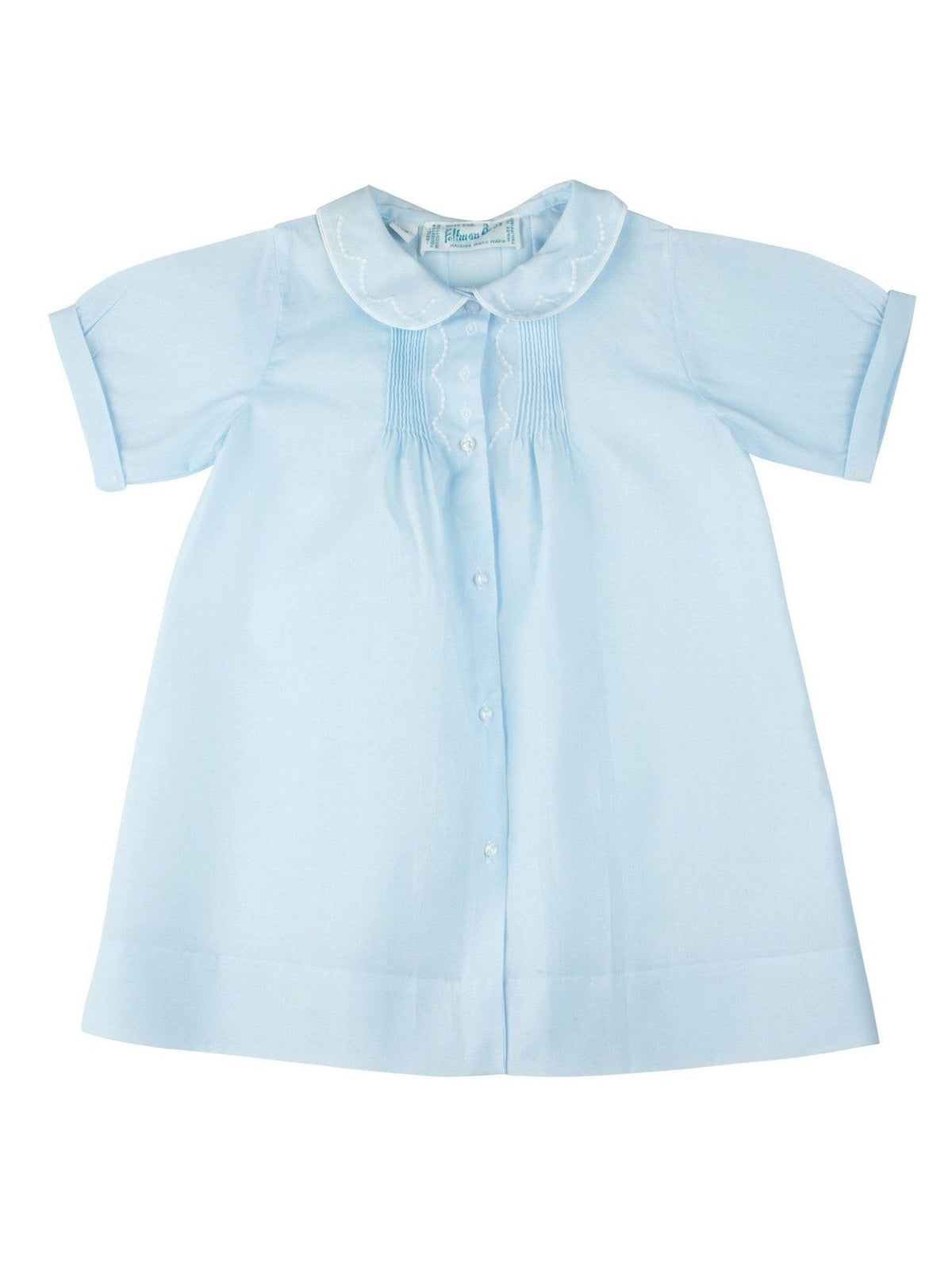 Embroidered Collar Folded Daygown