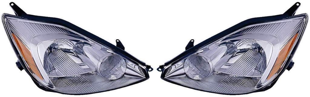Headlight Assembly Pair for Toyota Sienna 2004 2005 with Bulbs A937