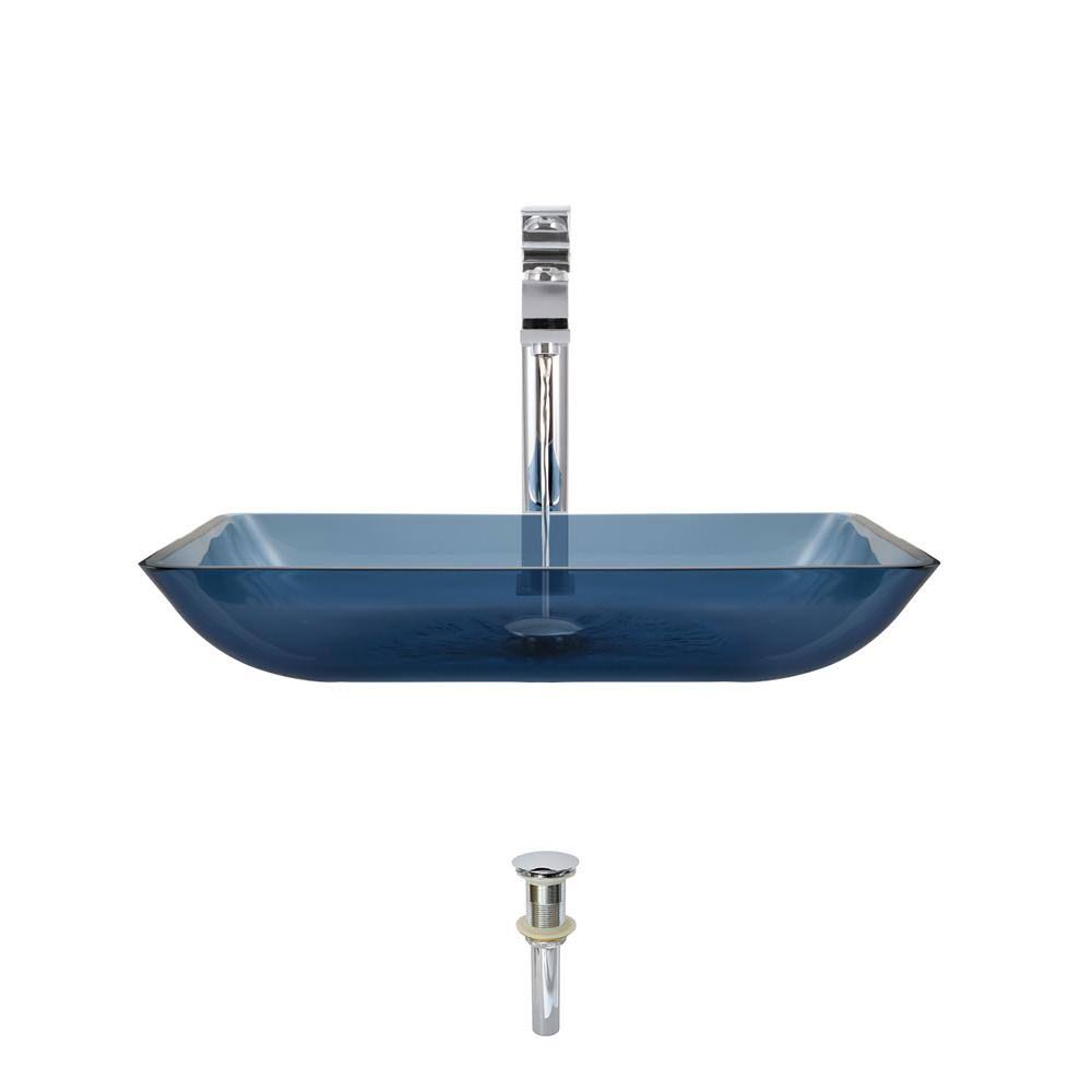 Aqua Chrome Vessel Faucet Ensemble E26768
