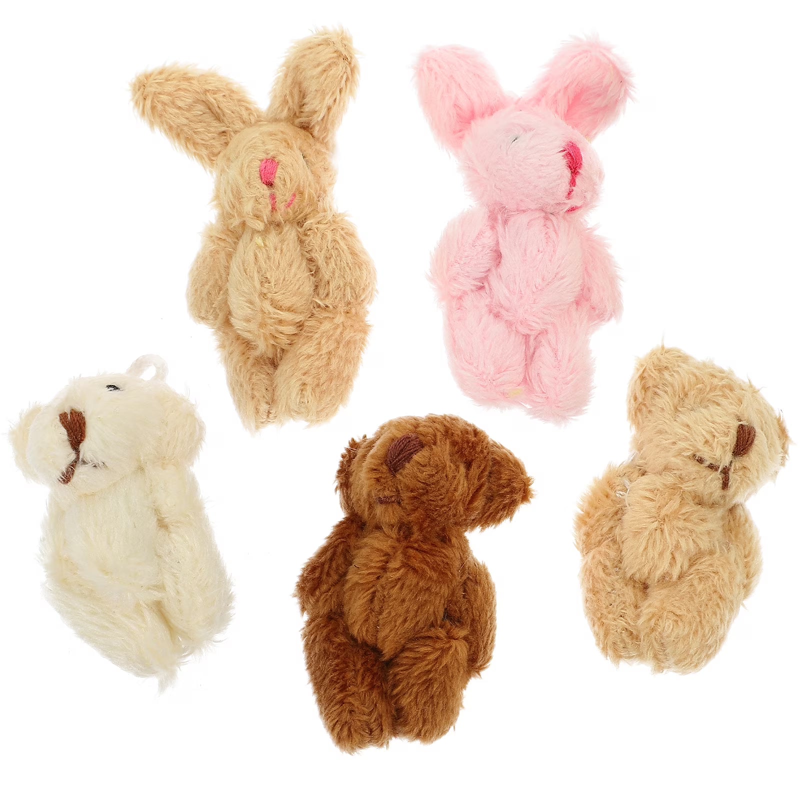 5pcs Miniature Plush Doll Figurines K27311