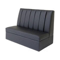Black Faux Leather Armless Love Seat O955