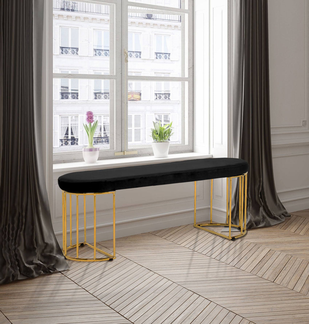 Black Velvet Bench M13956